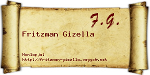 Fritzman Gizella névjegykártya