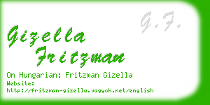 gizella fritzman business card